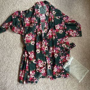 Floral robe for wedding morning